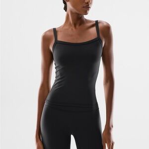 ARITZIA GOLDEN BUTTER TUMBLER TANK - Hip Length in Black